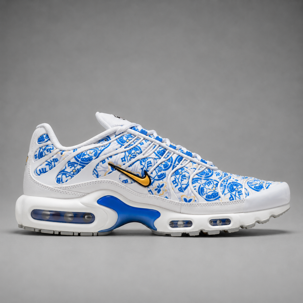 TN Azur Pattern – Blanc / Bleu Azur / Gold