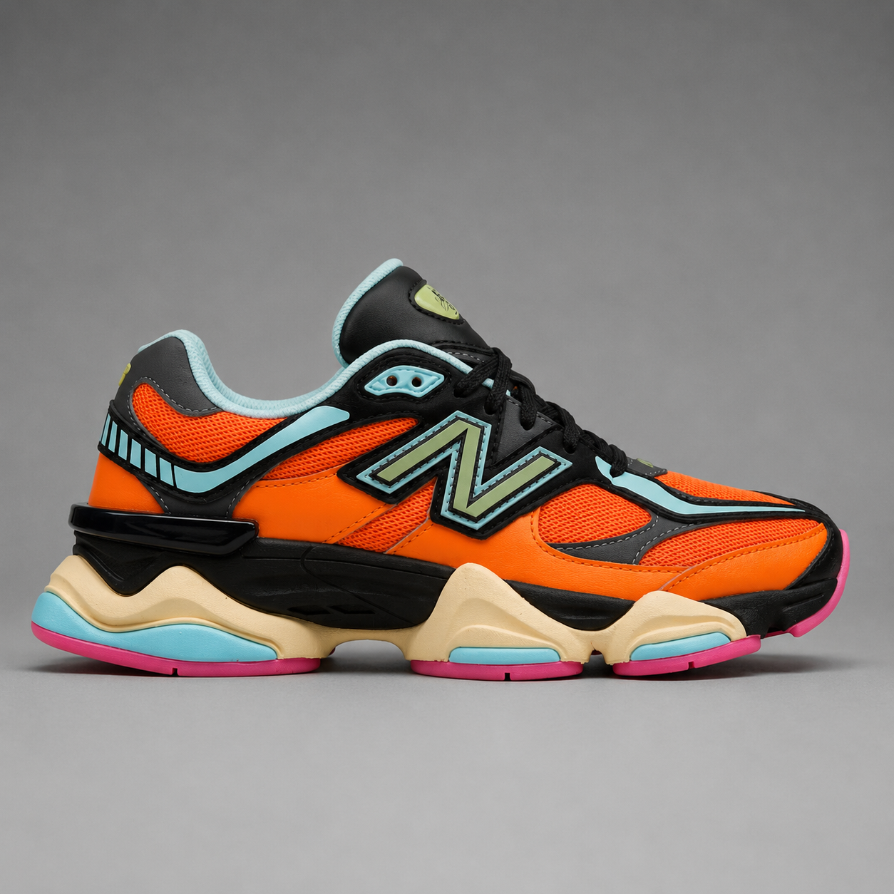 9060 – Orange Aqua / Noir / Crème