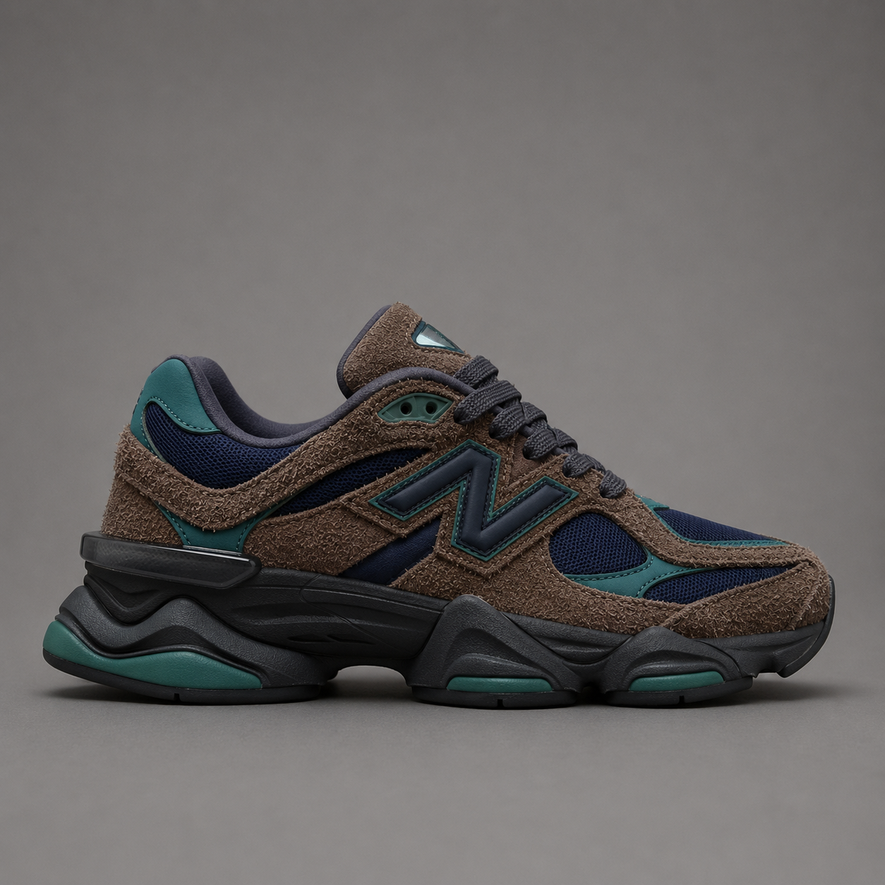 9060 Midnight Teal – Marron Foncé / Bleu Nuit / Vert Teal
