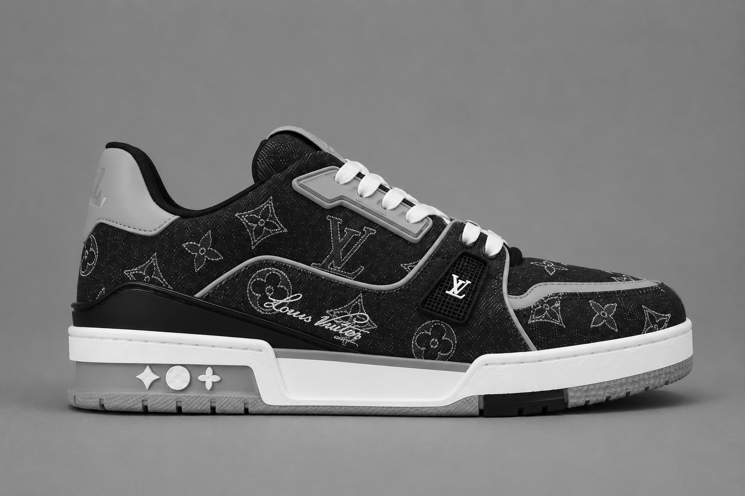 LV Trainer Monogram Eclipse – Noir / Gris / Blanc