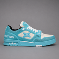 LV Trainer Ice Blue Crystal – Bleu Glacier / Blanc