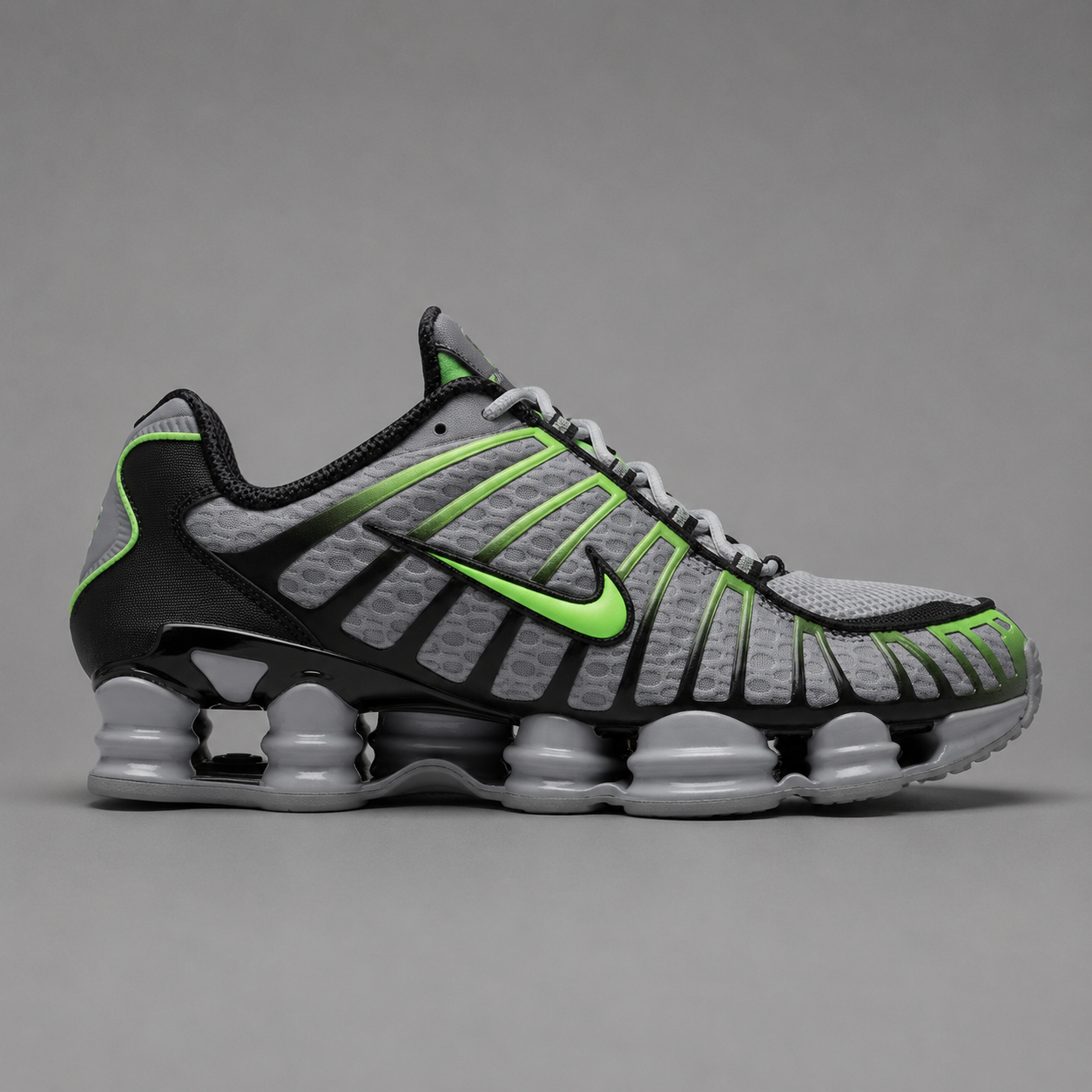 Shox TL Grey Green – Gris / Vert Volt / Noir