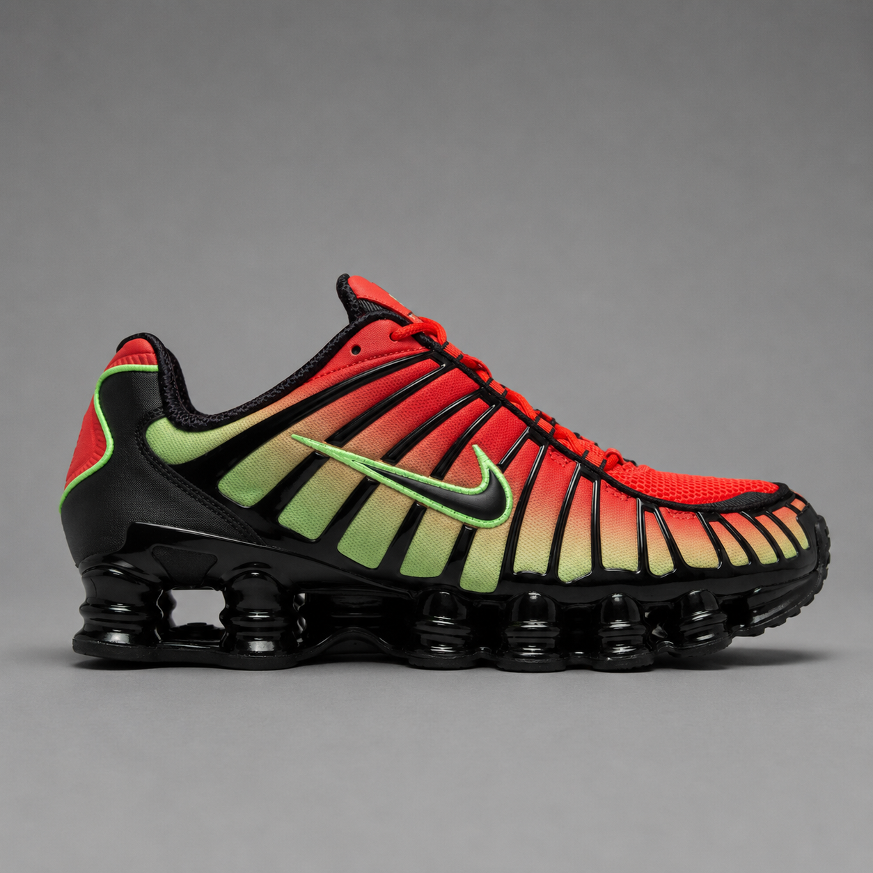 Shox TL Sunset Volt – Rouge Sunset / Vert Volt / Noir