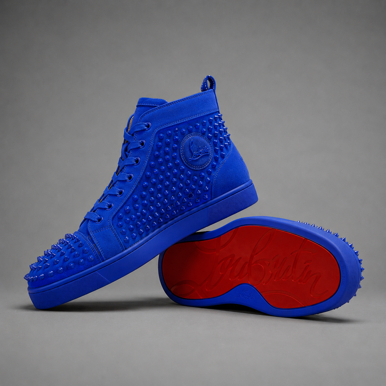 Louis Spikes Montante Royal Blue – Bleu Royal / Rouge