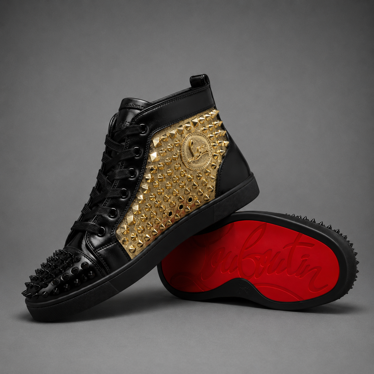 Louis Spikes Montante Black Gold – Noir / Or / Rouge