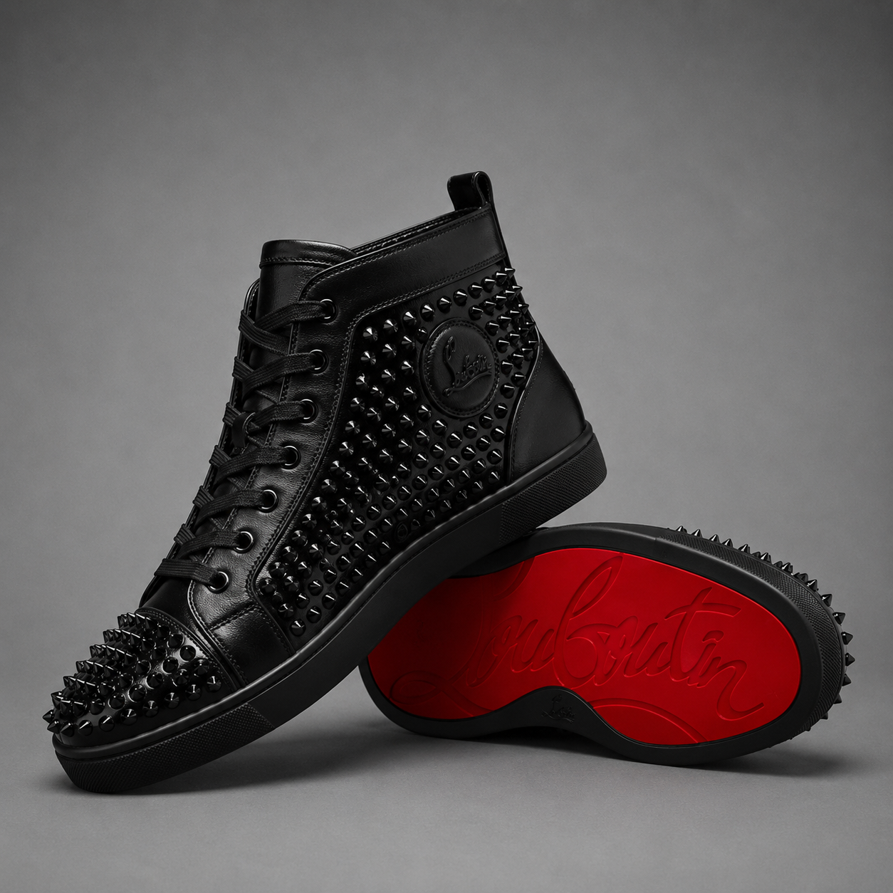 Louis Spikes Montante Triple Black – Noir / Rouge