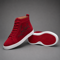 Louis Junior Red Velvet Script – Rouge Bordeaux / Blanc