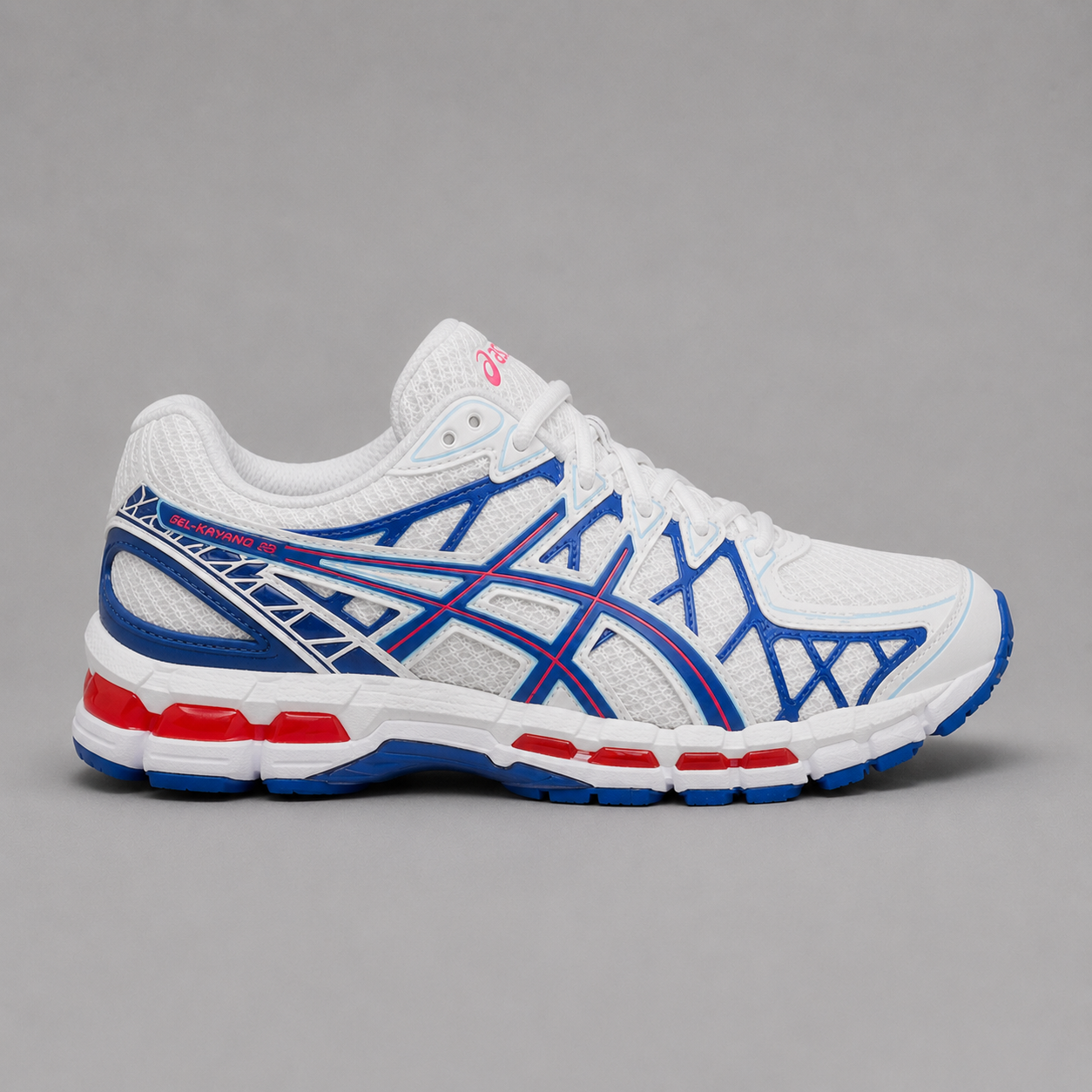 GEL-KAYANO 23 White Blue Red – Blanc / Bleu / Rouge