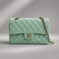 Classic Flap Mint Green – Chaîne dorée