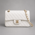 Classic Flap White Pearl – Chaîne Dorée